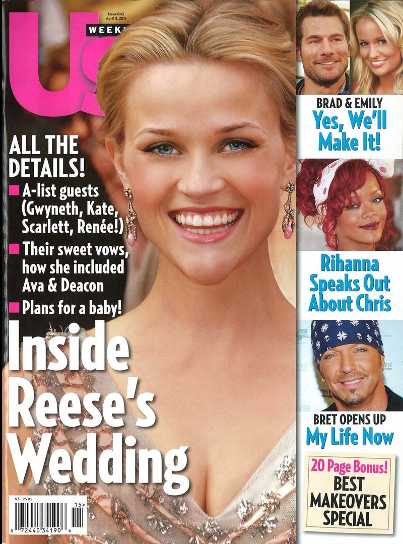 US WEEKLY magazine side cover Issue 843 11 April 2011