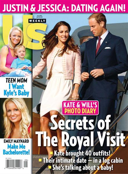 US WEEKLY magazine side cover Issue 857 18 July 2011