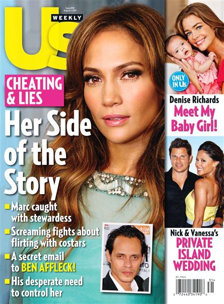 US WEEKLY magazine side cover Issue 859 1 August 2011