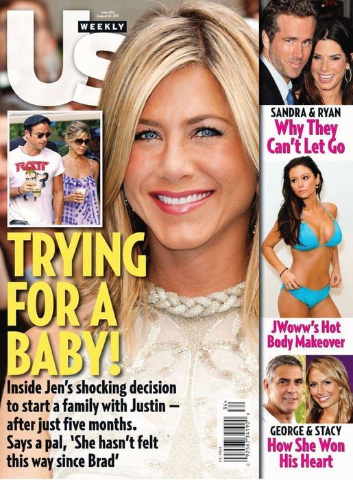 US WEEKLY magazine side cover Issue 862 22 August 2011