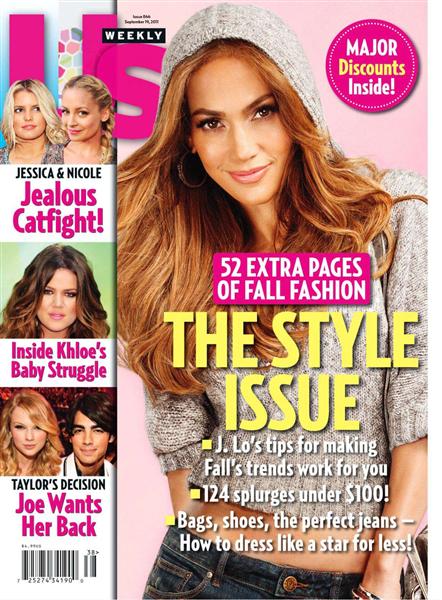 US WEEKLY magazine side cover Issue 866 19 September 2011