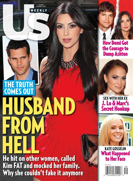 US WEEKLY magazine side cover Issue 877 5 December 2011