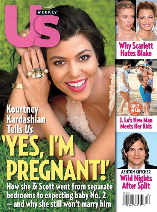 US WEEKLY magazine side cover Issue 878 12 December 2011