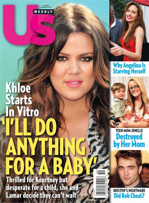 US WEEKLY magazine side cover Issue 879 19 December 2011