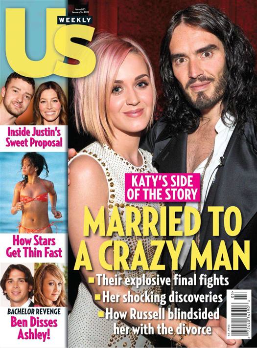 US WEEKLY magazine side cover Issue 883 16 January 2012