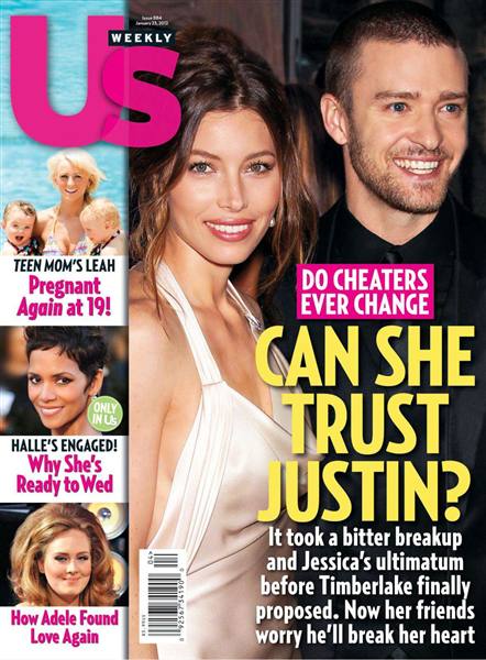US WEEKLY magazine side cover Issue 884 23 January 2012