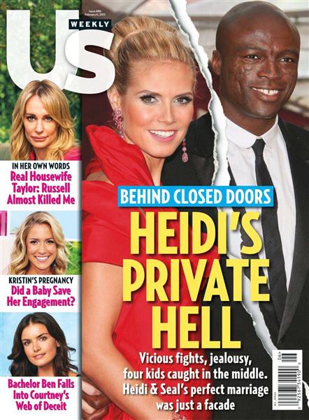 US WEEKLY magazine side cover Issue 886 6 February 2012