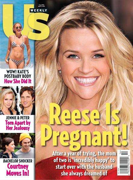 US WEEKLY magazine side cover Issue 894 2 April 2012