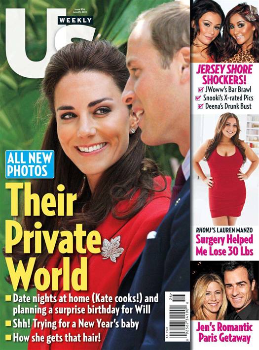US WEEKLY magazine side cover Issue 906 25 June 2012