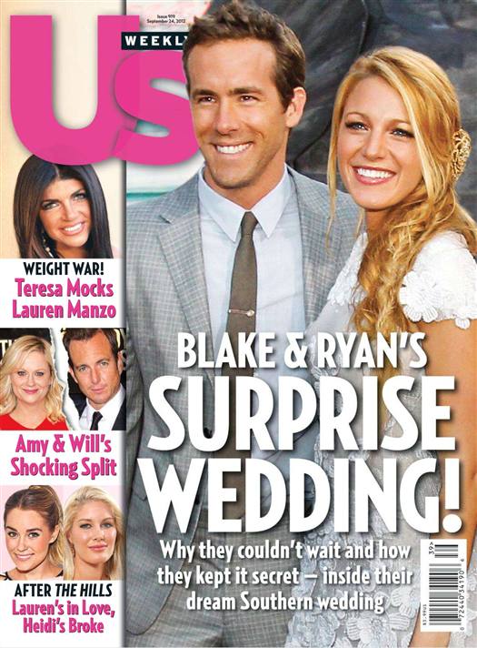 US WEEKLY magazine side cover Issue 919 24 September 2012