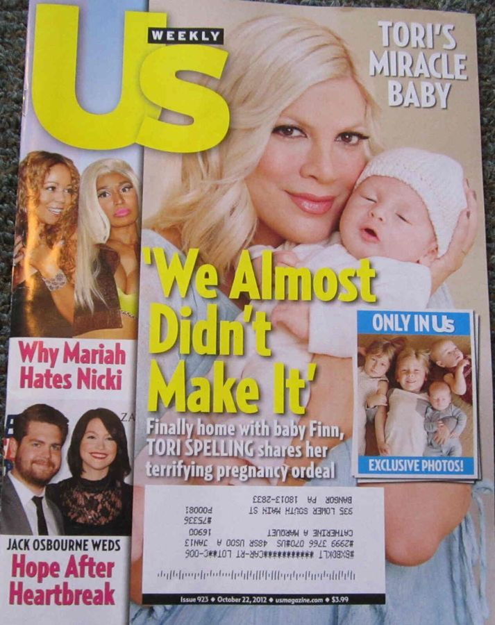 US WEEKLY magazine side cover Issue 923 22 October 2012