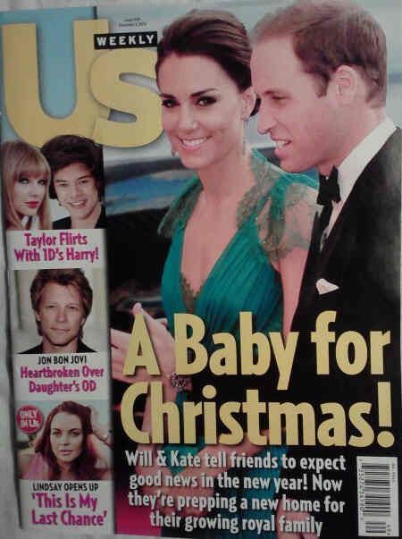 US WEEKLY magazine side cover Issue 929 3 December 2012