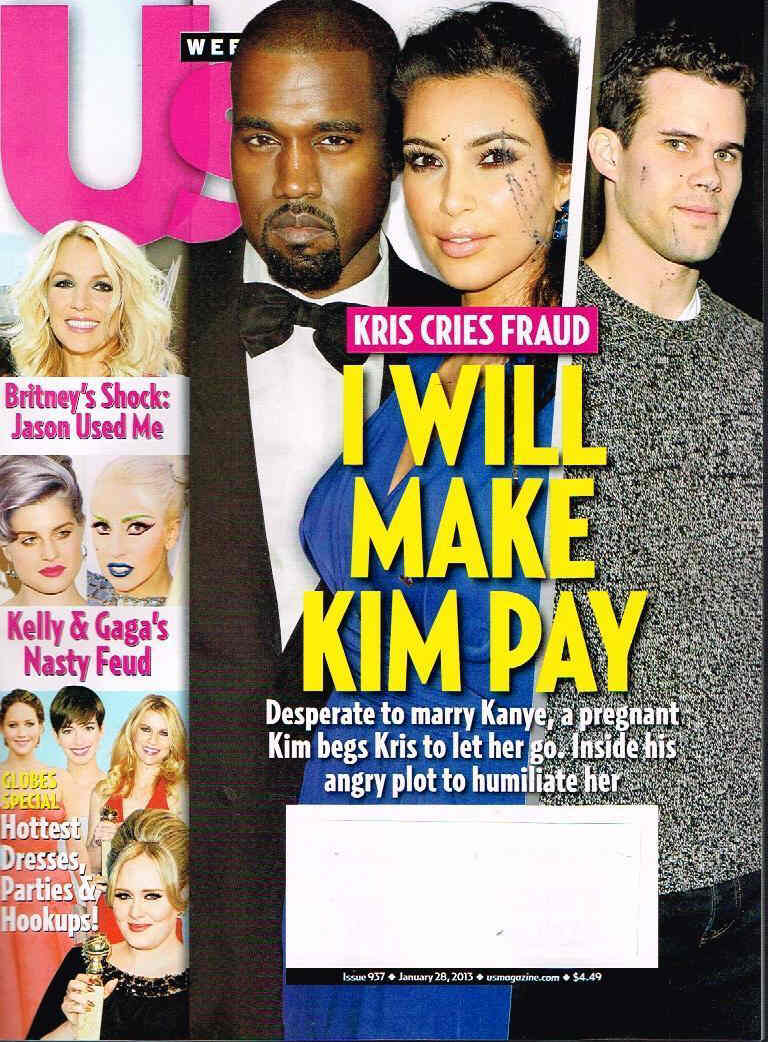 US WEEKLY magazine side cover Issue 937 28 January 2013