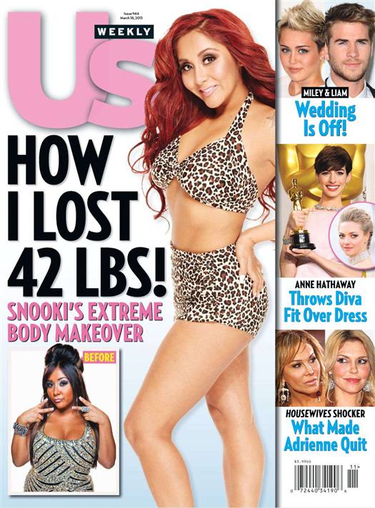 US WEEKLY magazine side cover Issue 944 18 March 2013