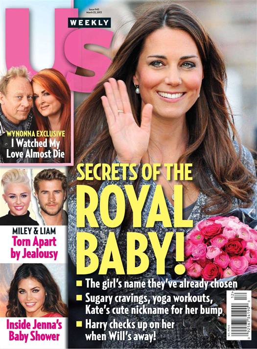 US WEEKLY magazine side cover Issue 945 25 March 2013