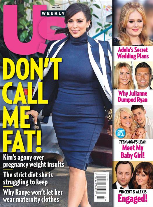 US WEEKLY magazine side cover Issue 946 1 April 2013