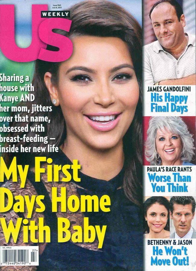 US WEEKLY magazine side cover Issue 960 8 July 2013