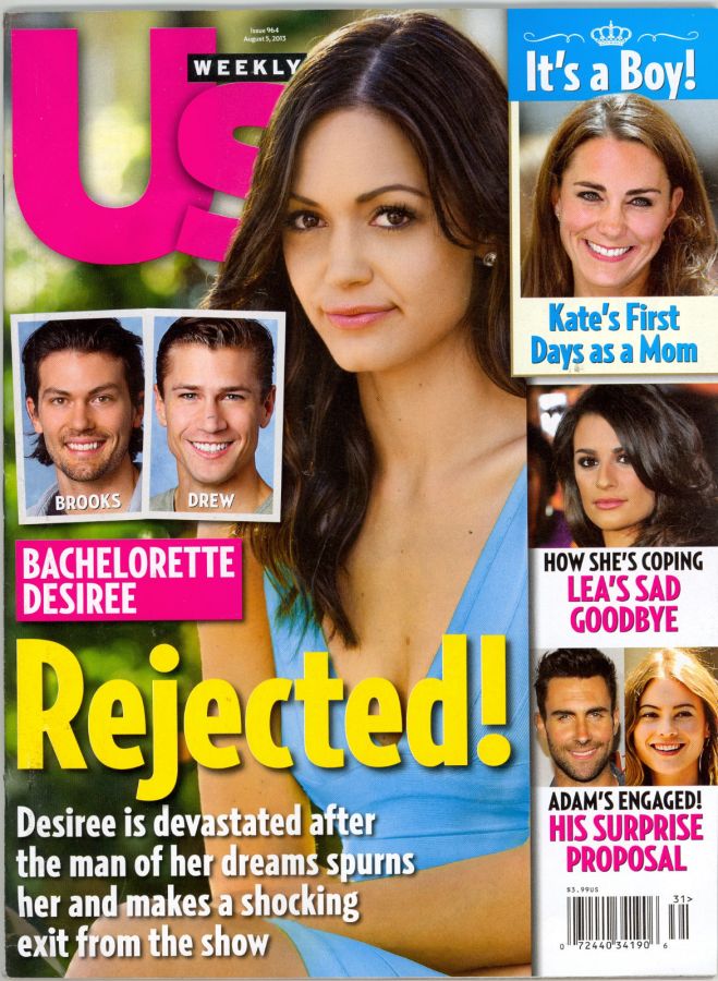 US WEEKLY magazine side cover Issue 964 5 August 2013
