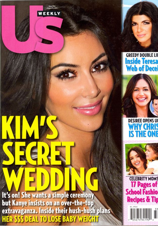US WEEKLY magazine side cover Issue 966 19 August 2013