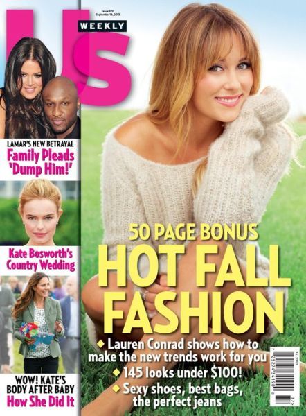 US WEEKLY magazine side cover Issue 970 16 September 2013