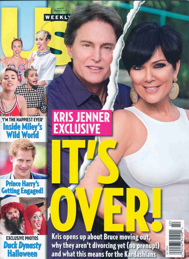 US WEEKLY magazine side cover Issue 975 21 October 2013