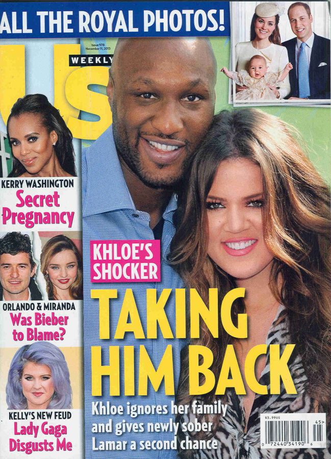 US WEEKLY magazine side cover Issue 978 11 November 2013