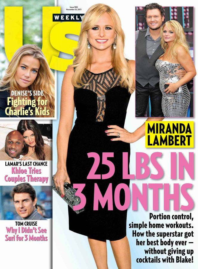US WEEKLY magazine side cover Issue 980 25 November 2013