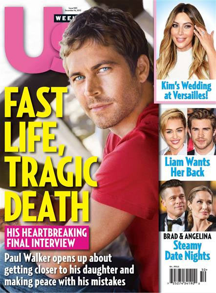 US WEEKLY magazine side cover Issue 983 16 December 2013
