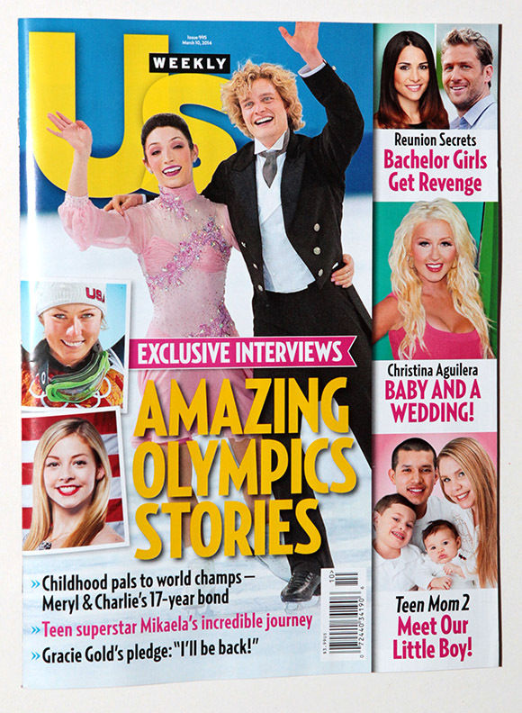 US WEEKLY magazine side cover Issue 995 10 March 2014