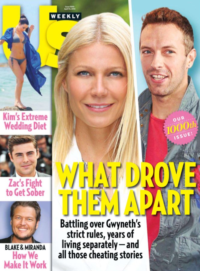US WEEKLY magazine side cover Issue 1000 14 April 2014