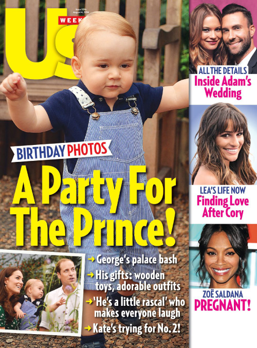 US WEEKLY magazine side cover Issue 1016 4 August 2014