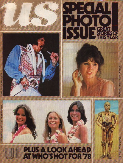 US WEEKLY magazine side cover Issue 18 27 December 1977