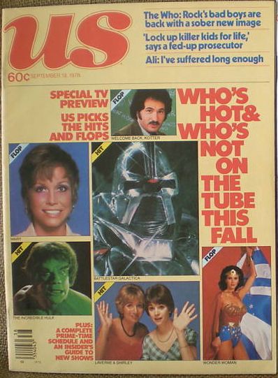US WEEKLY magazine side cover Issue 37 19 September 1978