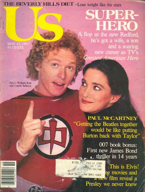 US WEEKLY magazine side cover Issue 106 12 May 1981