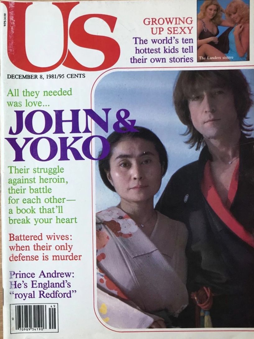 US WEEKLY magazine side cover Issue 121 8 December 1981