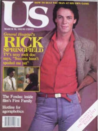 US WEEKLY magazine side cover Issue 129 30 March 1982