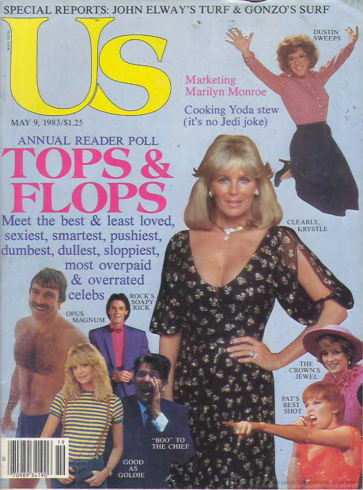 US WEEKLY magazine side cover Issue 158 9 May 1983