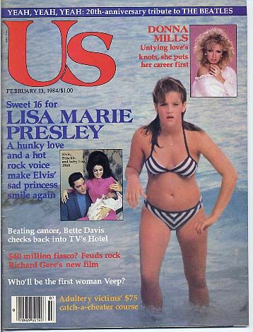 US WEEKLY magazine side cover Issue 178 13 February 1984