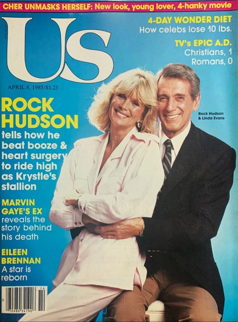 US WEEKLY magazine side cover Issue 208 8 April 1985