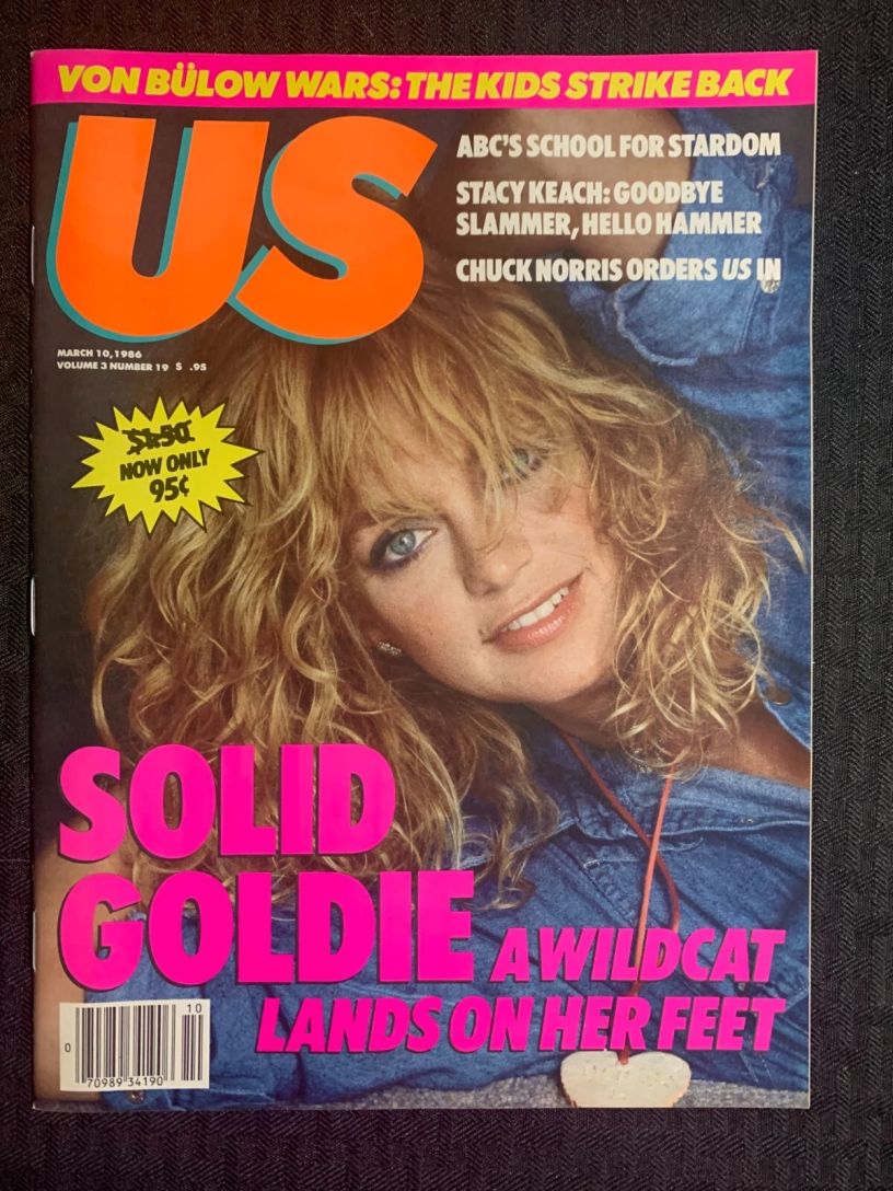 US WEEKLY magazine side cover Issue 19  Vol 3 # 19 10 March 1986