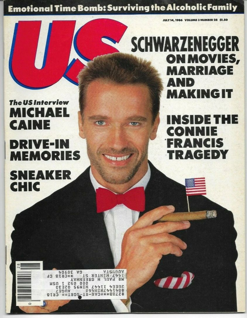 US WEEKLY magazine side cover Issue 28  Vol 3 # 28 14 July 1986