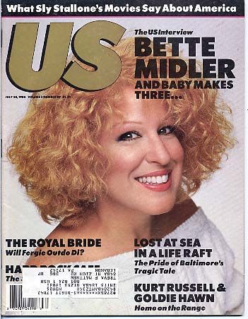 US WEEKLY magazine side cover Issue 29  Vol 3 # 29 28 July 1986