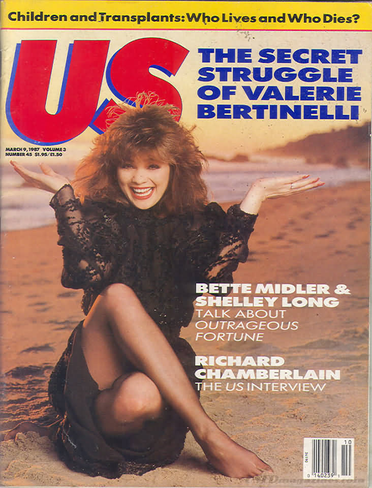 US WEEKLY magazine side cover Issue 45 Vol 3 # 45 - 9 March 1987