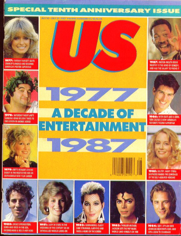 US WEEKLY magazine side cover Issue 54 Vol 3 # 54/55 - 13 July 1987