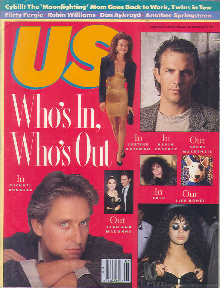 US WEEKLY magazine side cover Issue 69 Vol 3 # 69 - 8 February 1988