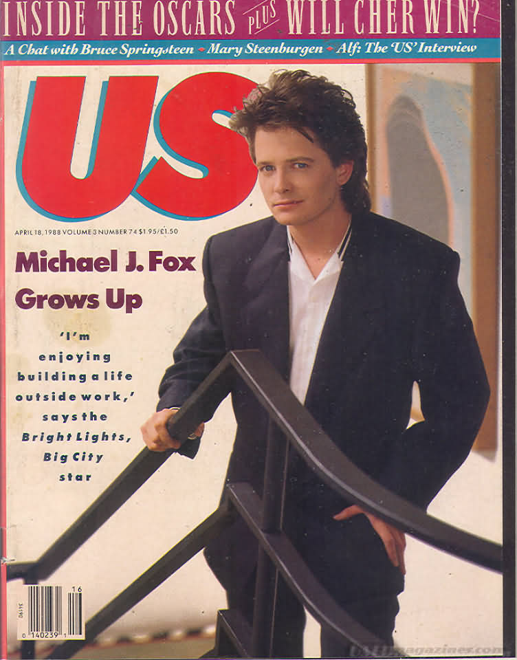 US WEEKLY magazine side cover Issue 74 Vol 3 # 74 - 18 April 1988