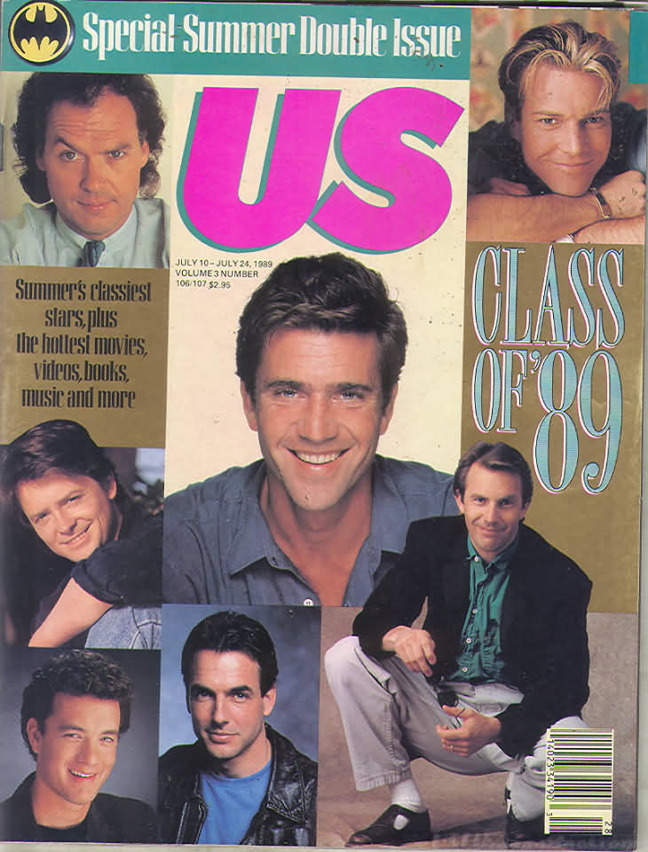 US WEEKLY magazine side cover Issue 106/107 10 July 1989