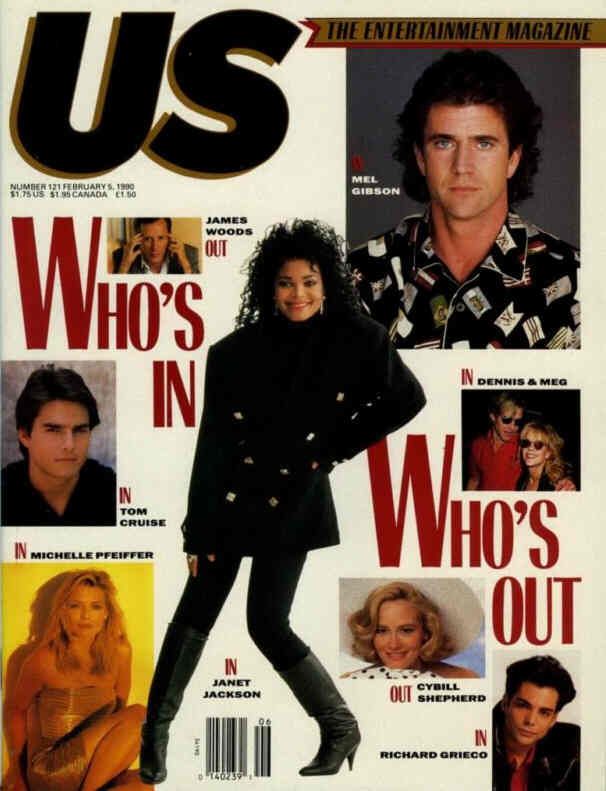 US WEEKLY magazine side cover Issue 121 5 February 1990