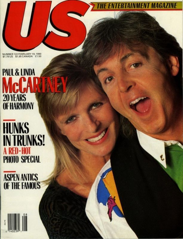 US WEEKLY magazine side cover Issue 122 19 February 1990