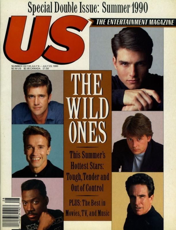 US WEEKLY magazine side cover Issue 132/133 9 July 1990